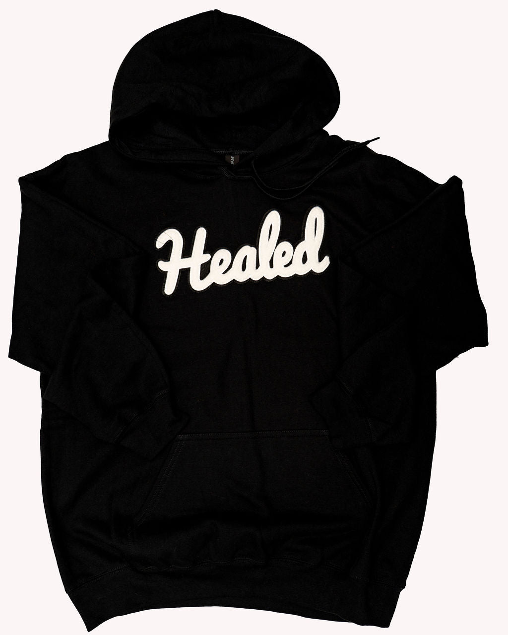 Healed Chenille Patch Hoodie – Black