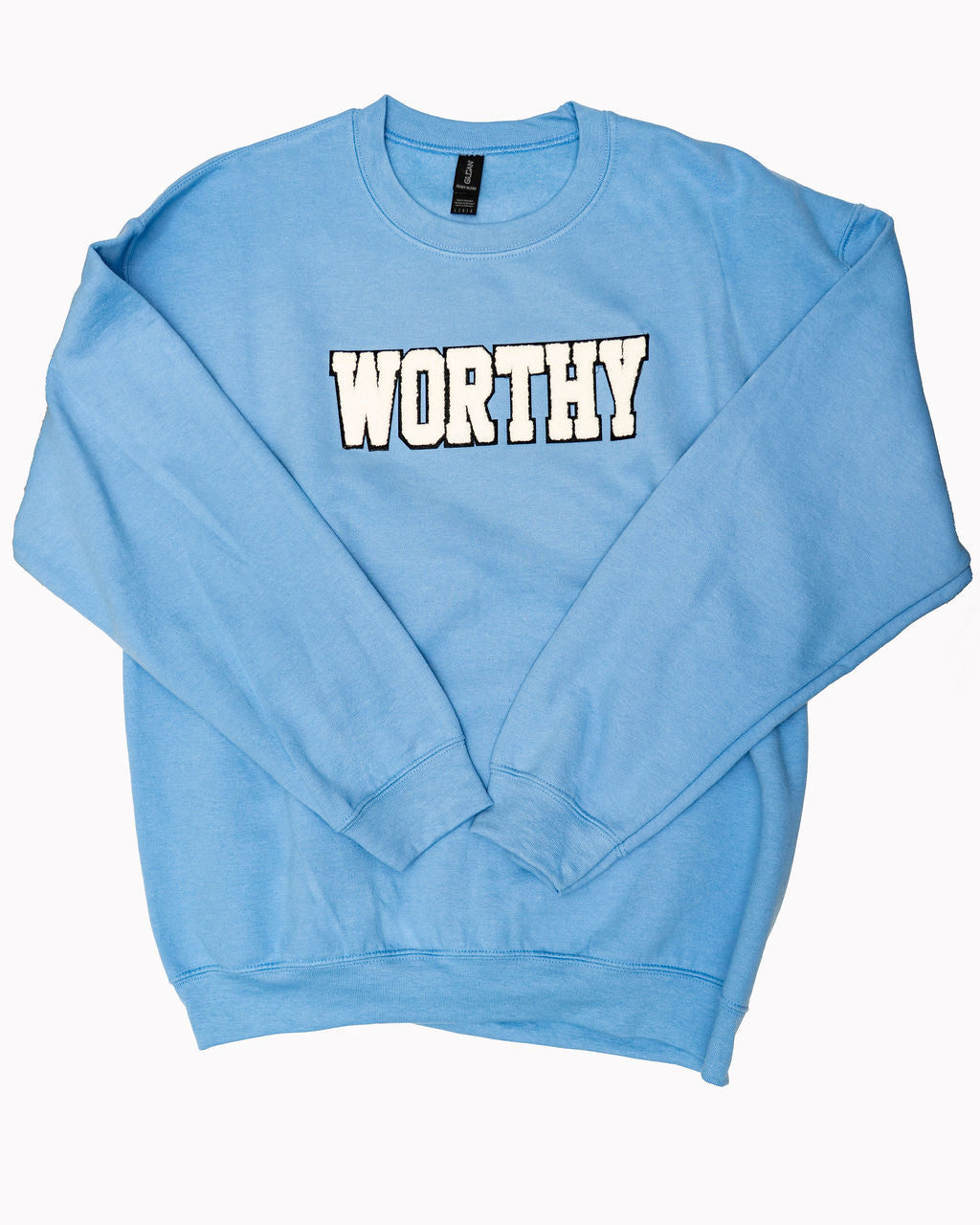 "Worthy" Chenille Patch Sweatshirt
