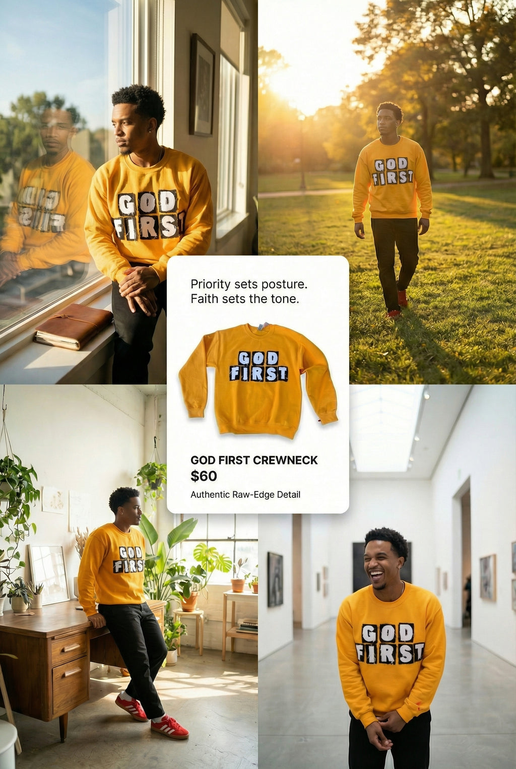 GOD FIRST Crewneck Sweatshirt