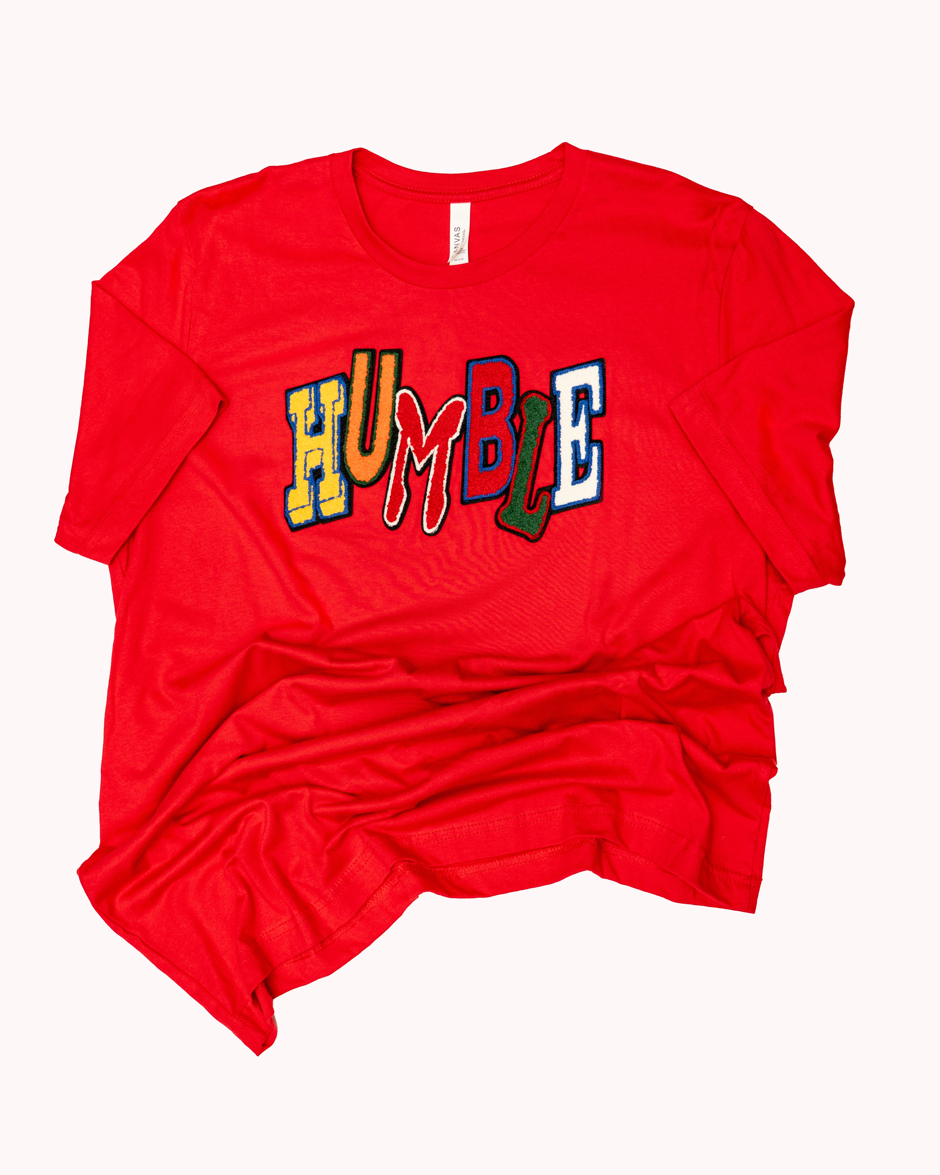 Humble Chenille Patch T-Shirt – Red