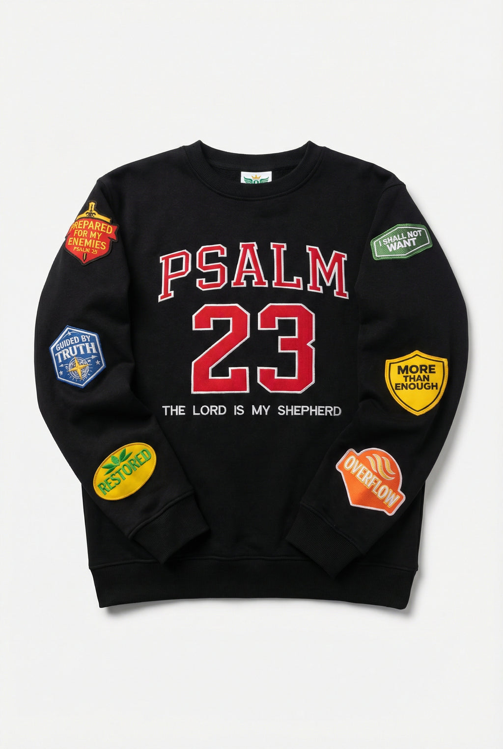 PSALM 23 – LIMITED EDITION CREWNECK-RED LETTERING