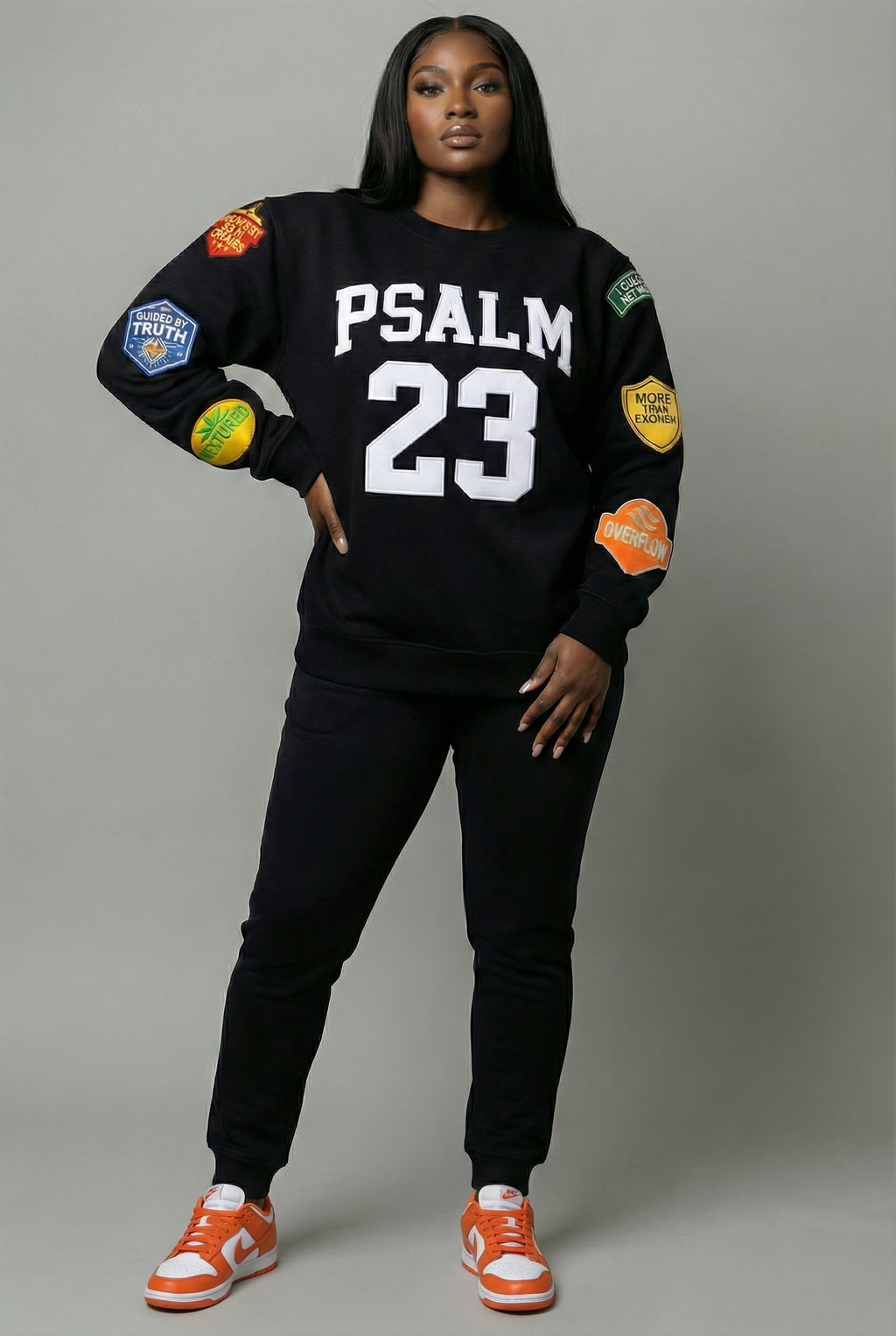 PSALM 23 – LIMITED EDITION CREWNECK- WHITE  LETTERING